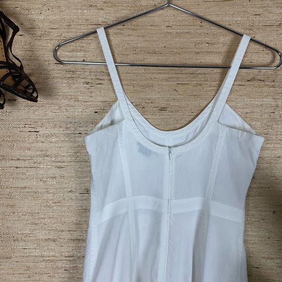 Theory White Linen Blend Sundress w/Pockets - Picture 3 of 8